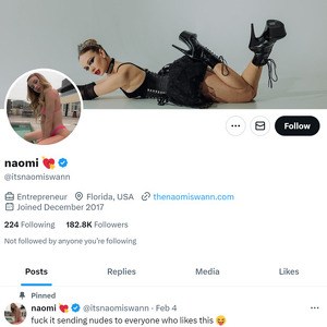 Naomi Swann Twitter, Twitter Porn Accounts