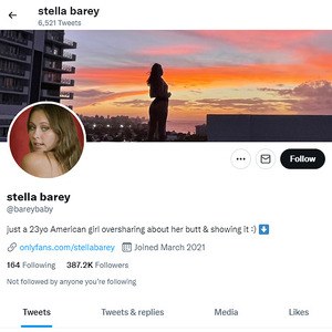 Stella Barey Twitter Twitter Porn Account