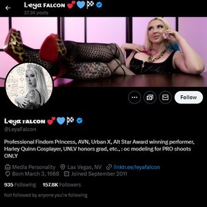 Leya Falcon, Twitter Porn Accounts