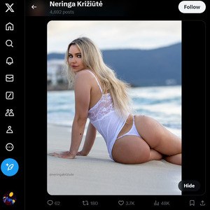 Neringa Kriziute, Twitter Porn Accounts