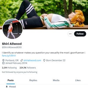 Shiri Allwood Twitter (TS), Twitter Porn Accounts