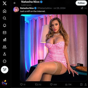 Natasha Nixx, Twitter Porn Accounts