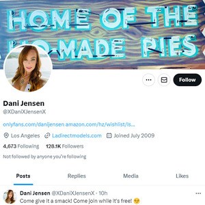 Dani Jensen Twitter, Twitter Porn Accounts