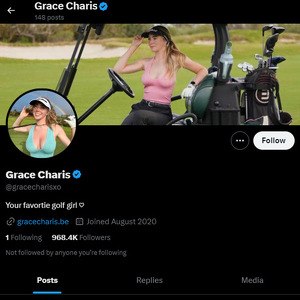 Grace Charis, Twitter Porn Accounts