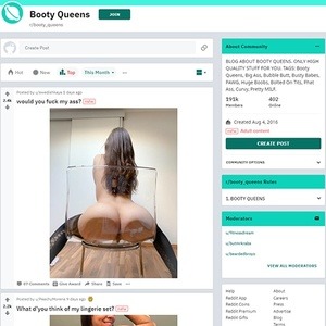 Booty Queens, Reddit NSFW List