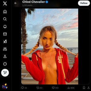 Chloe Chevalier, Comptes Twitter pornos