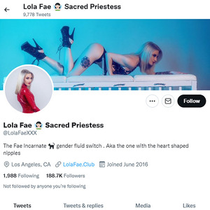 Lola Fae, Twitter Porn Accounts