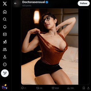 Doctora Sensual, Cuentas porno de Twitter