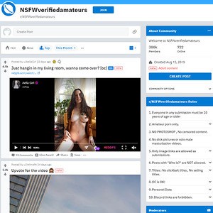 NSFWverifiedamateurs, Reddit NSFW List