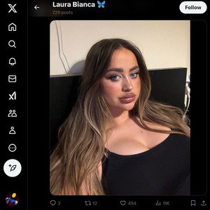 Laura Bianca, Twitter Porn Accounts