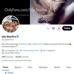 Lily Starfire Twitter, Twitter Porn Accounts