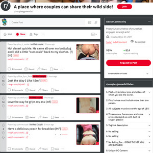 Couples Gone Wild, Reddit NSFW List