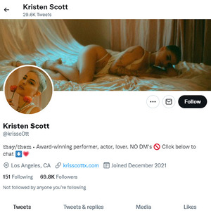 Kristen Scott, Twitter Porn Accounts