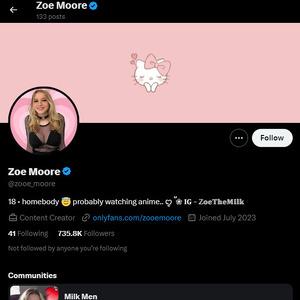 Zooemoore, Twitter Porn Accounts