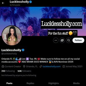 Luckless Holly, Twitter Porn Accounts