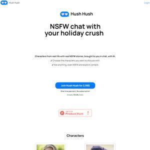 Hush Hush AI, Sajter för AI Sex Chatt