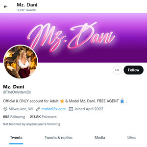 Mz Dani, Twitter Porn Accounts