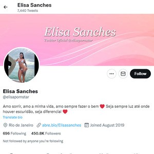 Elisa Sanches, Twitter Porn Accounts