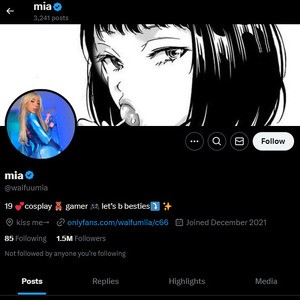 Waifu Mia, Twitter Porn Accounts