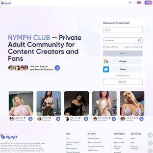 Nymph Club, Πριμοδοτημένες Πορνοσελίδες με Γυμνά Snapchat