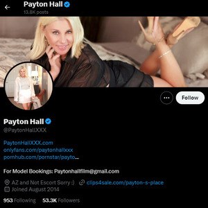 Payton Hall, Twitter Porn Accounts