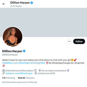 Dillion Harper Twitter, Twitter Porn Accounts