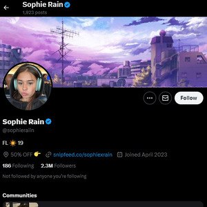 Sophie Rain, Twitter Porn Accounts