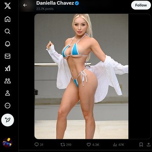 Daniella Chavez, Cuentas porno de Twitter