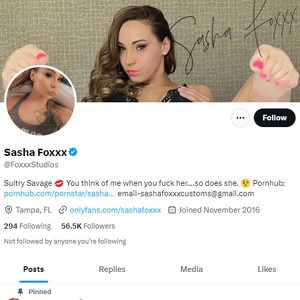 Sasha Foxxx Twitter