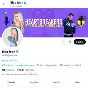 Elsa Jean Twitter, Twitter Porn Accounts