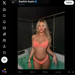 Sophie Aspin, Twitter Porn Accounts