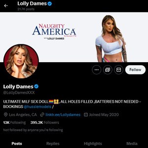 Lolly Dames, Twitter Porn Accounts