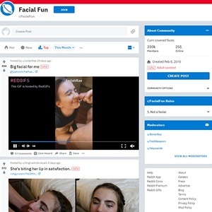 Reddit Facial Fun, Facial Cumshot Porn Sites