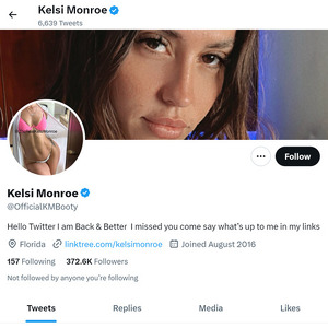 Kelsi Monroe Twitter, Twitter Porn Accounts