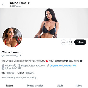 Chloe Lamour, Twitter Porn Accounts