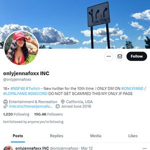 Jenna Foxx Twitter, Twitter Porn Accounts