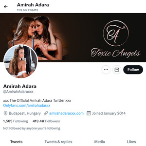 Amirah Adara, Twitter Porn Accounts