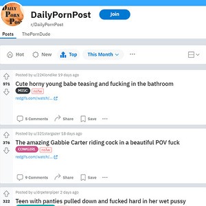 DailyPornPost, Reddit NSFW List