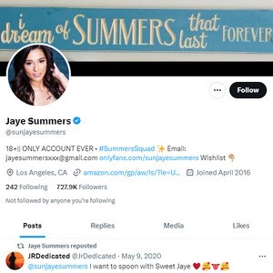 Jaye Summers Twitter, Twitter Porn Accounts