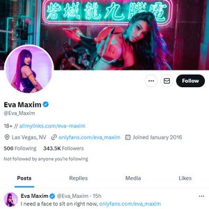 Eva Maxim Twitter (TS), Twitter Porn Accounts