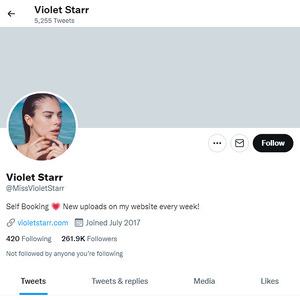 Violet Starr, Twitter Porn Accounts