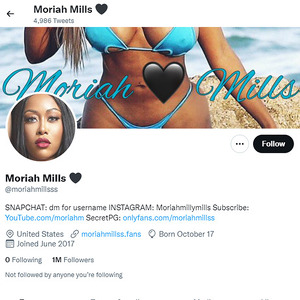 Moriah Mills Twitter com Twitter Porn Account 