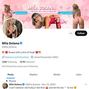 Mila Solana Twitter