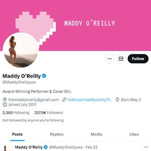 Maddy O'Reilly Twitter, Twitter Porn Accounts