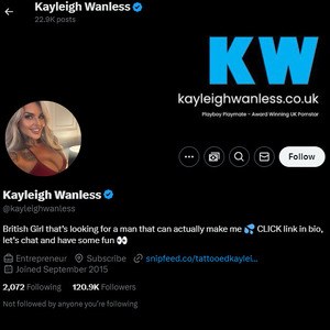 Kayleigh Wanless, Twitter Porn Accounts