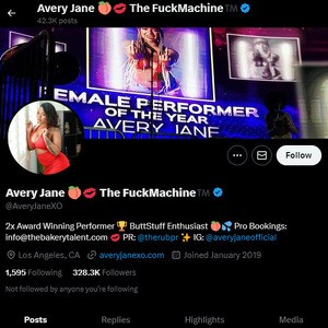 Avery Jane, Twitter Porn Accounts