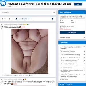 BBW, Reddit NSFW List