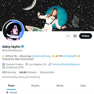 Daisy Taylor Twitter, Twitter Porn Accounts