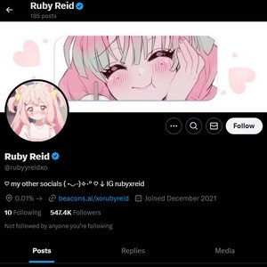 Ruby Reid (Splatxo), Twitter Porn Accounts