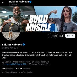 Bakhar Nabieva, Twitter Porn Accounts